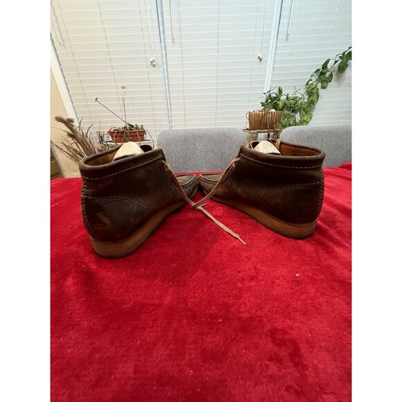 Clarks Mens Wallabee Beeswax Brown Leather Ankle Boots Shoes 9.5 Medium main image 10